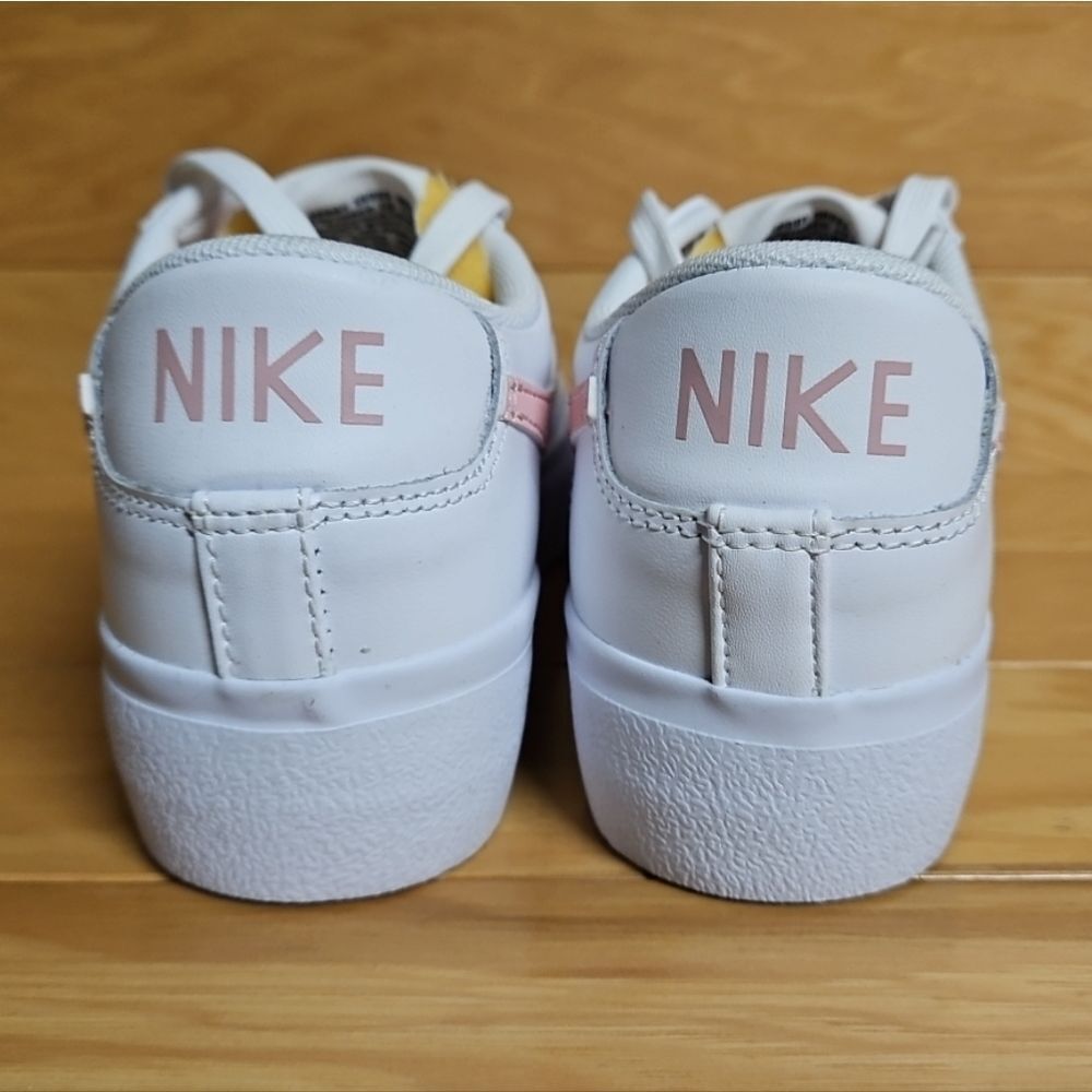 Nike Blazer Low Platform Womens White Pink Glaze Shoe DJ0292-103 - Picture 10 of 12